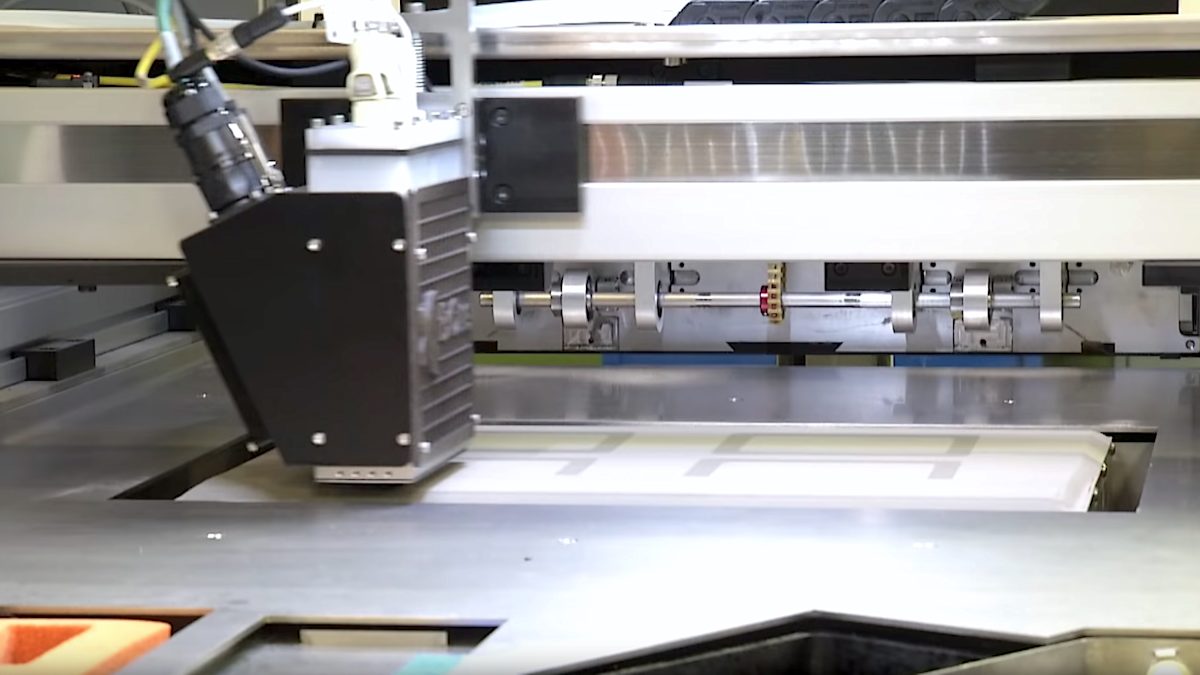 A metal Binder Jetting machine in action